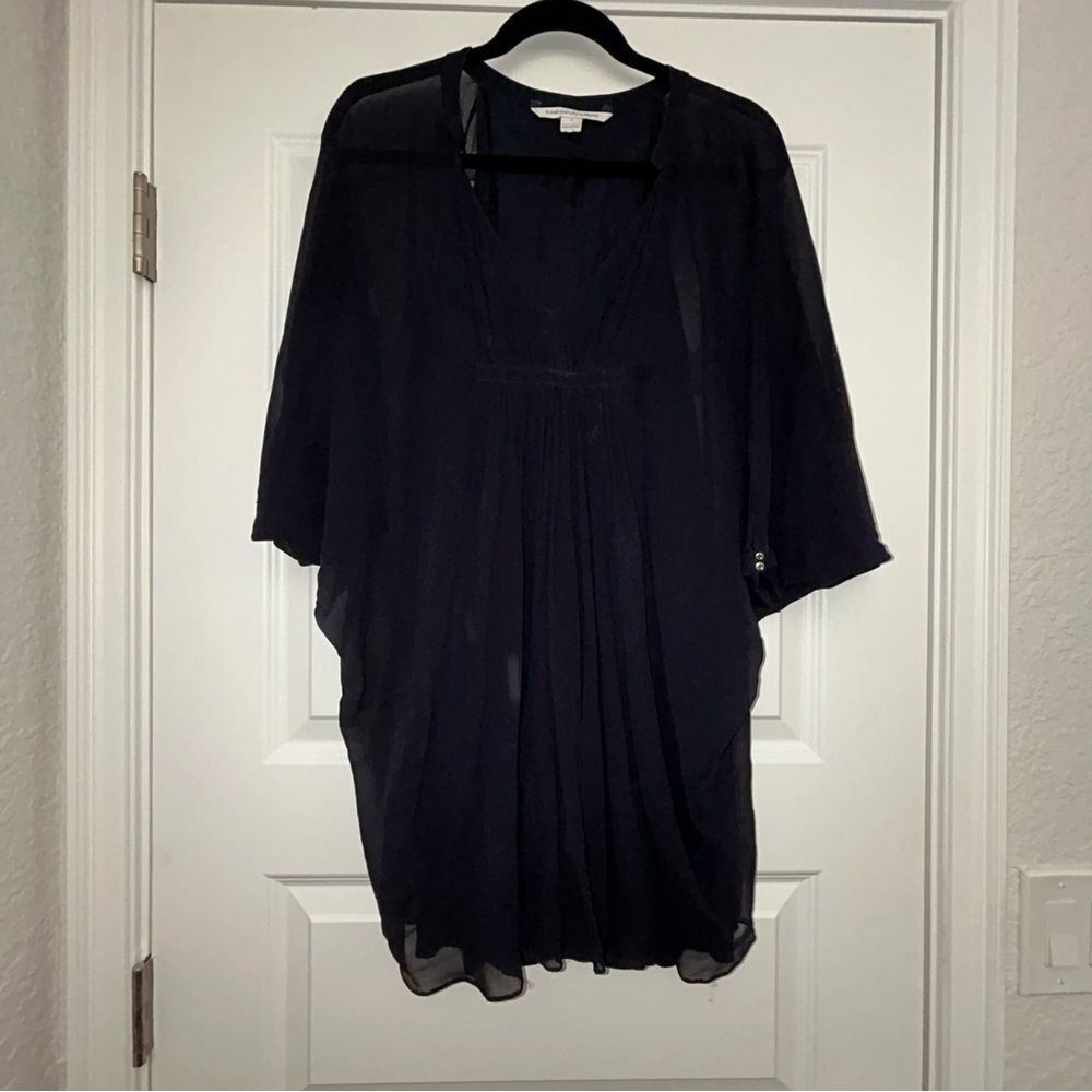 Diane Von Furstenberg Fleurette Silk Kimono Tunic Dress